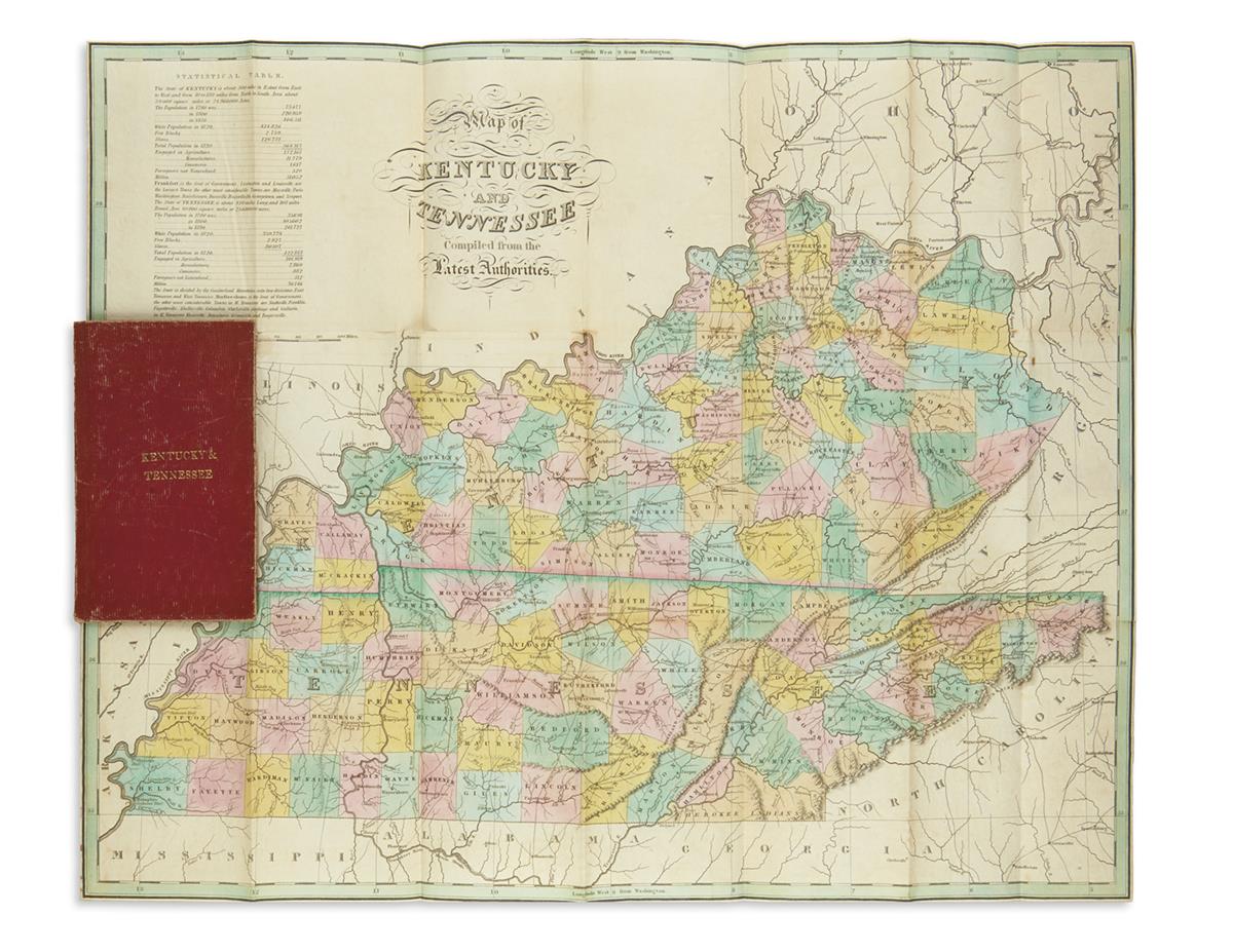 FINLEY, ANTHONY. Map of Kentucky and Tennessee.